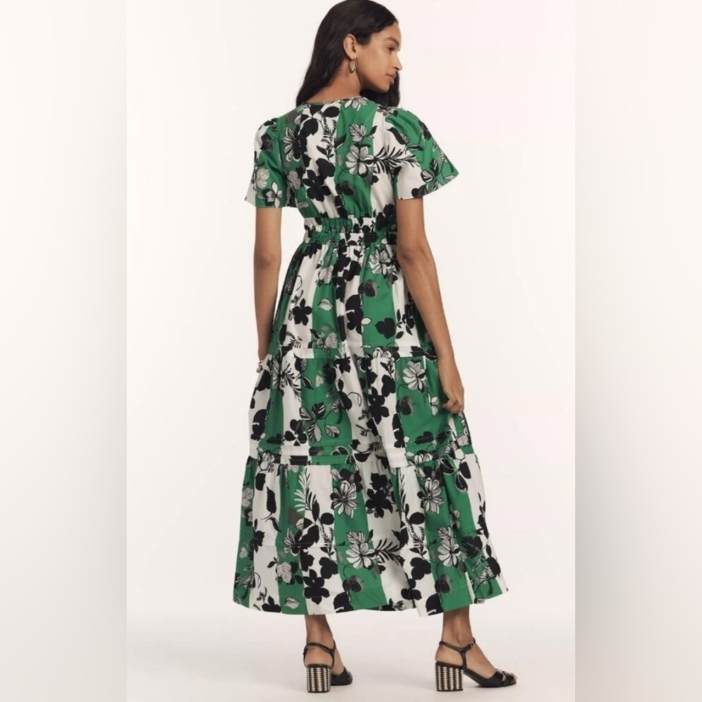 NWT! Anthropologie Green Floral The Somerset Maxi Dress - Size XL 🏈 - Picture 2 of 10
